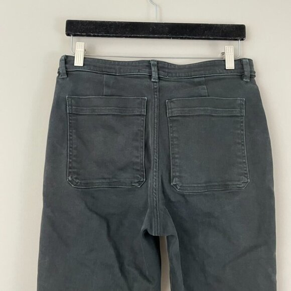 Everlane The Slim Leg Crop Cotton Pants in Black Size 8 - Picture 6 of 6